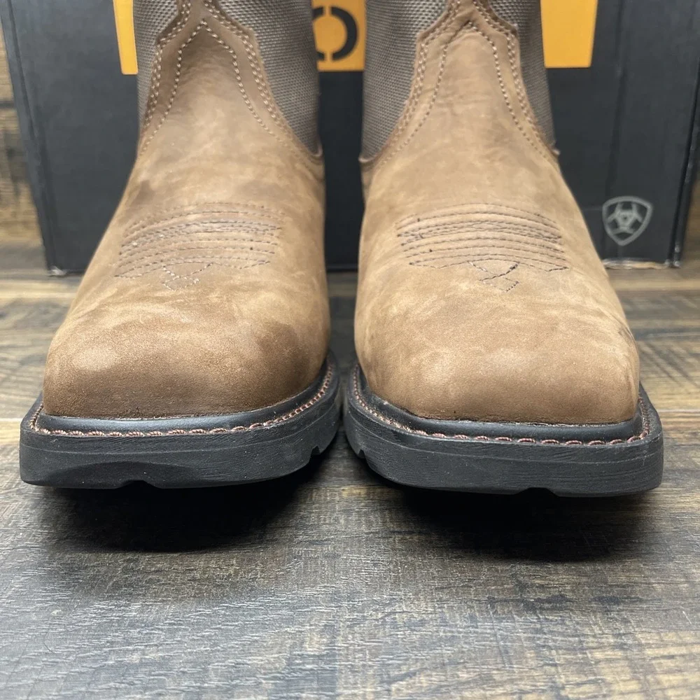 Ariat Groundbreaker H2O Wide Square Toe Steel Toe Palm Brown  Men's Sz 12EE